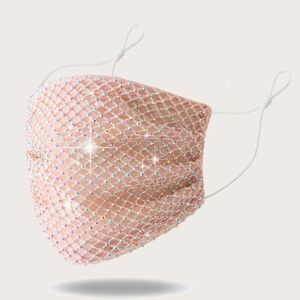 Rhinestone Face Mask